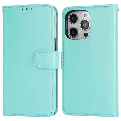 Bocasal Detachable Wallet Case Card Holder for iPhone 14 Pro, Light Blue | RFID Blocking Kickstand Card Slots Holder PU Leather Magnetic Shockproof Wrist Strap Removable Flip Protective Cover 6.1 inch - color: Light Blue