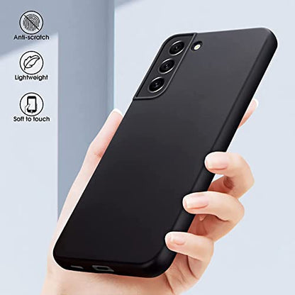 LRK Ultra Thin Black Case Compatible with Samsung Galaxy S22 Plus: Slim, Soft, and Flexible (NOT Hard) [Matte Finish] Protective Black Phone Cover - Matte Black - size: Samsung Galaxy S22 Plus