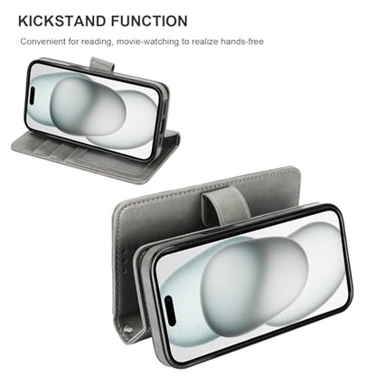 Bocasal for MagSafe Wallet Case Card Holder for iPhone 14, Grey - color: Gray for MagSafe