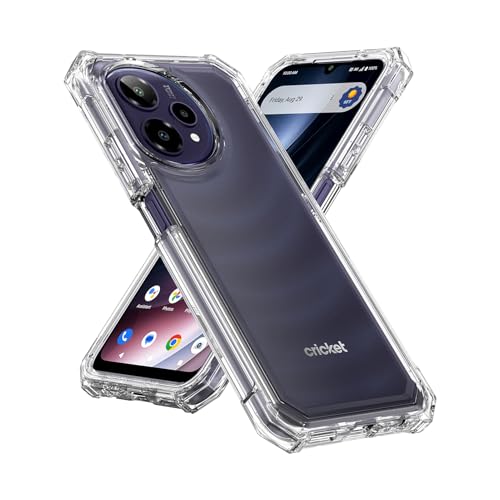 Ailiber for Cricket Icon Plus 2026 Case, AT&T Verge 2 Phone Case Slim-Clear | Screen Protector. Transparent Anti-Yellowing Soft Silicone, Thin Lifeproof Bumper Heavy Duty Full Body Hard Protective Cover - color: Clear