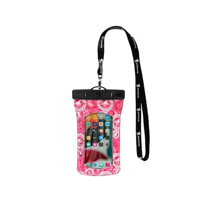 geckobrands Float Phone Dry Bag - Waterproof & Floating Phone Pouch – Fits Most iPhone and Samsung Galaxy Models - color: Pink MGV Toss