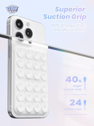 Klearlook Magnetic Suction Phone Mount for MagSafe Case, Classic White - color: Classic White