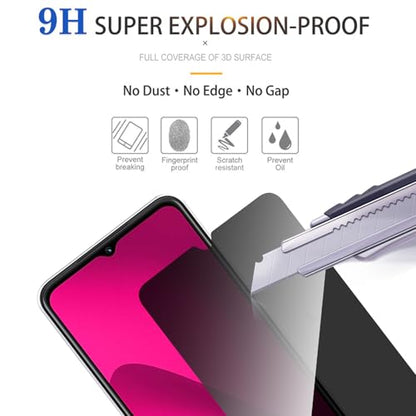 Lolyoo 2 Pack Privacy Screen Protector for T-mobile Revvl 8