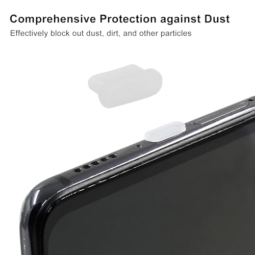Jiozermi Silicone USB C Anti Dust Plugs, Transparent, 20Pcs - color: Transparent, size: 20 Pcs