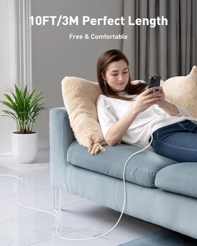 Huukein 240W USB C to USB C Cable 10ft, Long USBC Cable Fast Charging