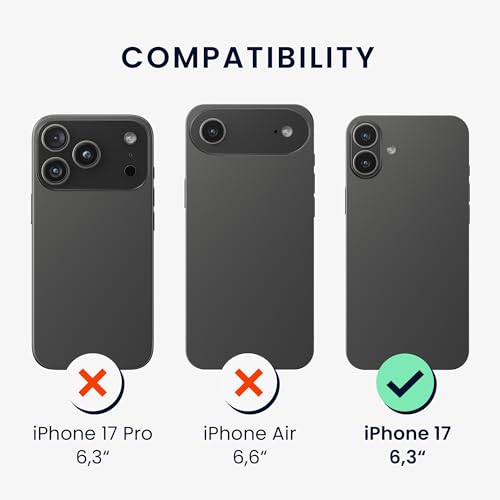kwmobile TPU Silicone Case Compatible with Apple iPhone 17 - Case Soft Cover - Don't Touch My Phone White/Black - size: iPhone 17