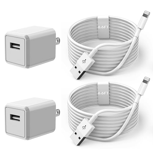 iPhone Charger Cord 6FT, [Apple MFi Certified] 2 Pack Lightning Cable Cube - size: 6FT