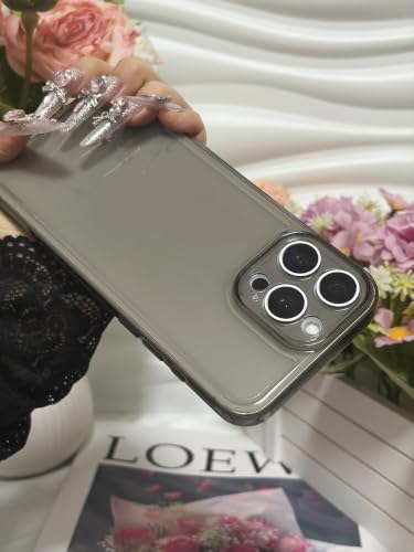 Case Compatible with iPhone 14 Pro, Non-Yellowing Shockproof Anti-Scratch Clear Soft Phone Cover with Lens Protector - Clear Black - color: Clear Black, size: iPhone 14 Pro