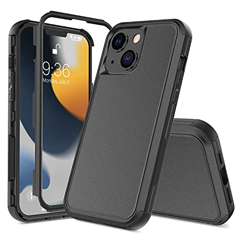 Co-Goldguard for iPhone 13 Case,3 in1 [Shockproof] Heavy Duty Full-Body Protection for iPhone 13 Phone Case, 6.1 inch, Black - color: Black01