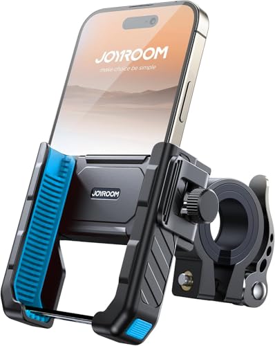 JOYROOM Motorcycle Bike Phone Holder Mount, Not Block Camera Bicycle Mount - color: Blue