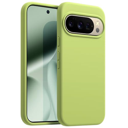 JETech Silicone Case for Google Pixel 10/10 Pro, Lemongrass | Silky Soft Touch, Shockproof Protection, Scratch Resistant, Microfiber Lining - color: Lemongrass, size: Pixel 10/10 Pro