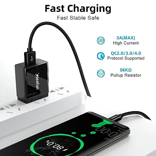 CLEEFUN Extra Long USB A USB C Cable 32ft, USB to USB C Power Cable 32 Foot - color: Black, size: 32ft