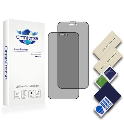 4 Way 360° Privacy Glass Screen Protector for iPhone 16 Pro, Horizontal and Vertical Anti Spy Tempered Glass Screen Film for Apple iPhone 16 Pro [6.3”] - size: iPhone 16 Pro - Gen 1