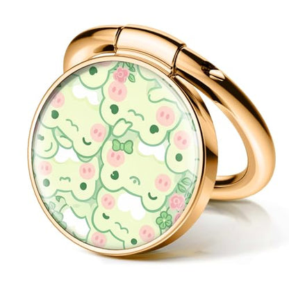 Cell Phone Ring Holder, Cute Phone Ring Grip Stand, 360°Rotation Funny Metal Kickstand Finger Grip Cute Green Frogs - color: Cute Green Frogs