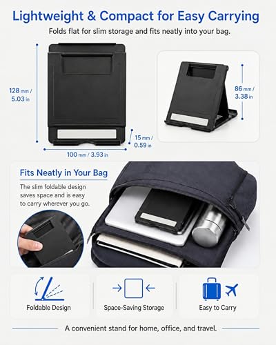 JIFANPAUL Foldable Phone & Tablet Stand Compatible with iPhone/iPad - size: L