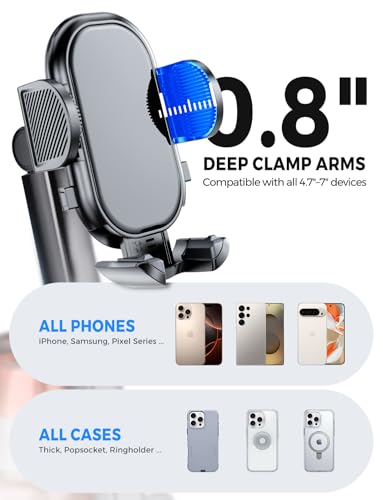Cup Holder Phone Holder, Unobstructed Phone Mount for Your Car Cupholder