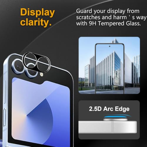 3 Pack Camera Lens Protector for Samsung Galaxy Z Flip 6 - size: Galaxy Z Flip 6