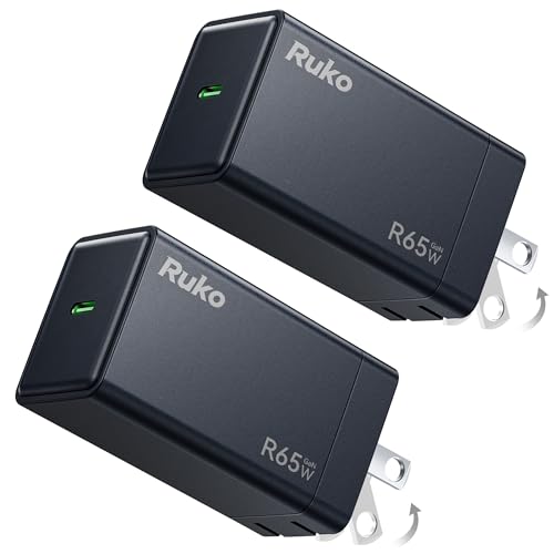 Ruko 65W USB C Charger 2-Pack, GaN Fast Charger Block - size: 2-Pack Chargers