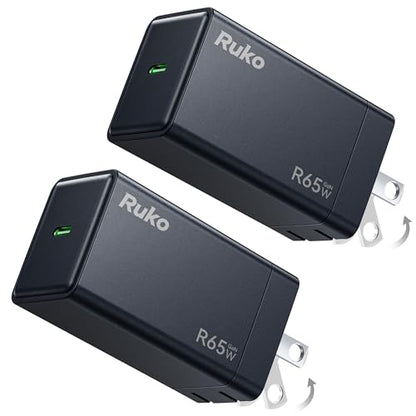Ruko 65W USB C Charger 2-Pack, GaN Fast Charger Block - size: 2-Pack Chargers
