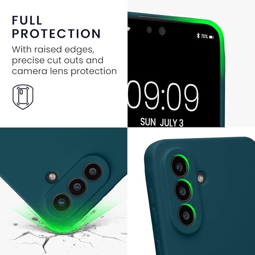 kwmobile Case Compatible with Samsung Galaxy A57 5G Case - Slim TPU Silicone Phone Cover - Soft Touch Finish - Teal Matte - color: teal matte, size: Galaxy A57 5G