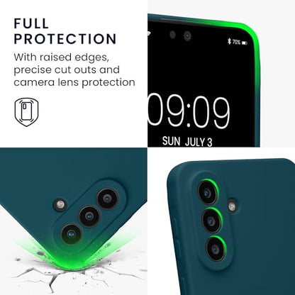 kwmobile Case Compatible with Samsung Galaxy A57 5G Case - Slim TPU Silicone Phone Cover - Soft Touch Finish - Teal Matte - color: teal matte, size: Galaxy A57 5G