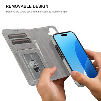 Bocasal for MagSafe Wallet Case Card Holder for iPhone 16, Grey - color: Gray for MagSafe