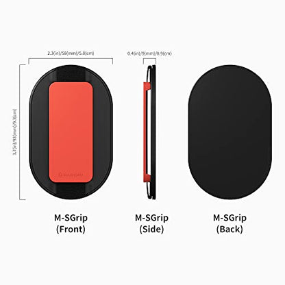 Sinjimoru MagSafe 그립용, MagSafe 스탠드용 마그네틱 폰 그립, 아이폰 17 16 15 14 13용 강력한 자석 폰 홀더 M-SGrip 클레멘타인 - color: 클레멘타인