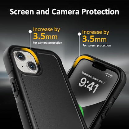 Follaroma Magnetic for iPhone 14 Case, Heavy Duty Phone Cases, Black, 6.1" | Compatible with MagSafe, Heavy Duty Shockproof,Military-Grade Anti-Drop Protective,Dual Layer Magnetic Protection Phone Cover - color: Black, size: iPhone 14 6.1''