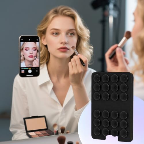 Classic - 2PCS Silicone Suction Phone Case Adhesive Mount(Black) - color: black