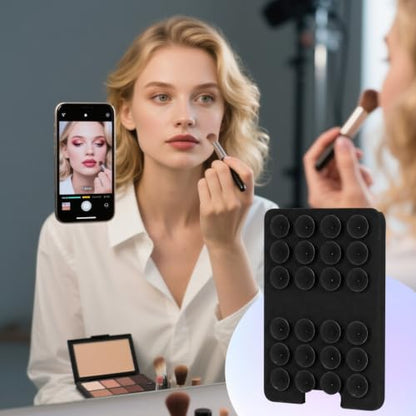 Classic - 2PCS Silicone Suction Phone Case Adhesive Mount(Black) - color: black