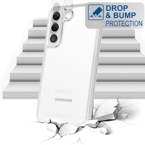 TENOC Phone Case for Samsung Galaxy S22, Clear Case Non-Yellowing Protective Bumper Hard Back Cover - color: Clear Anti-Yellowing, size: S22
