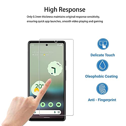Easy Alignment Frame Designed For Google Pixel 6a 5G Tempered Glass Screen Protector 2-Pack Camera Lens Protector Film 2-Pack