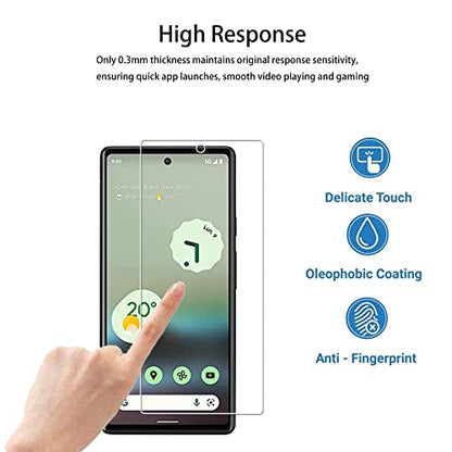 Easy Alignment Frame Designed For Google Pixel 6a 5G Tempered Glass Screen Protector 2-Pack Camera Lens Protector Film 2-Pack