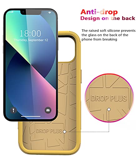 Diverbox for iPhone 13 Case [Shockproof] [Dropproof] [Dust-Proof],Heavy Duty Protection Phone Case Cover for Apple iPhone 13 (Yellow) - color: 13-Yellow