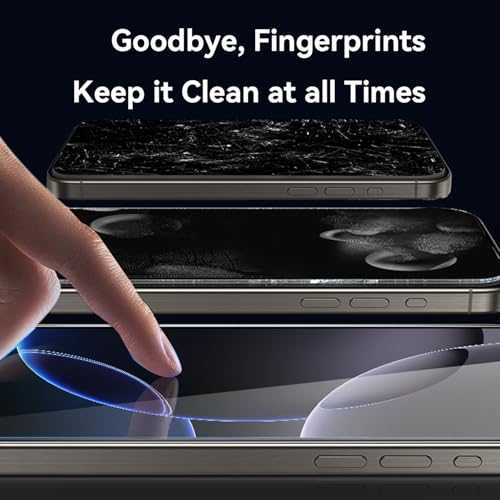 OneFish Screen Protector Tempered Glass Film 9H Hardness HD Clear Anti-Scratch Anti-Fingerprint Bubble Free Easy Installation Case Friendly Compatible with iPhone 14
