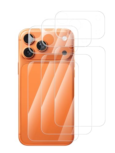 Protective film for iPhone 17 Pro Max, 3-Pack Camera Lens + 3-Pack Back Film Ultra Clear Anti-Scratch PET material Full-Body Protector, Thin & Flexible
