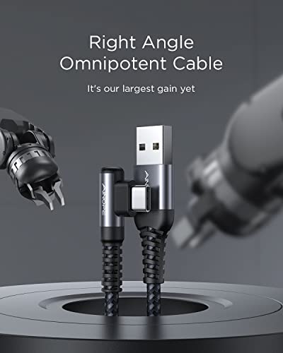 AINOPE 2 pac 1M Nylon Braided USB C Charging Cable Compatible with Galaxy S21+ Ultra, iPad mini/Air/Pro, Pixel 6X - color: Space Grey, size: 3.3FT+3.3FT