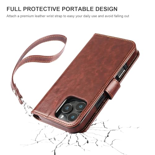 Bocasal for MagSafe Wallet Case Card Holder for iPhone 16 Pro Max Brown - color: Brown for MagSafe