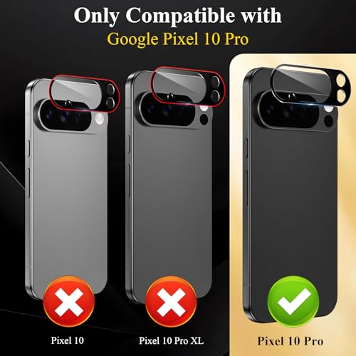 4 Pack Camera Lens Protector for Google Pixel 10 Pro(Not for 10 Pro XL) - size: Pixel 10 Pro