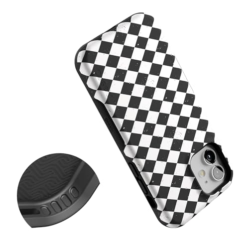 Casely iPhone 12 Mini Case | Harlequin Salem Diamond | Black and White | Bold Protective Design | MagSafe Compatible Design - color: Harlequin Salem Diamond | Black and White, size: Iphone 12 Mini
