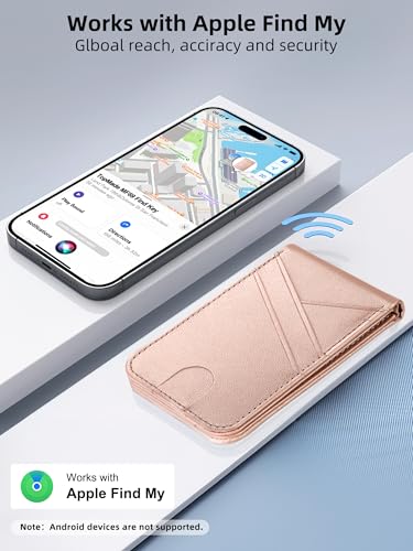 for Magsafe Wallet Stand Tracker (iOS Only) Magnetic Card Holder Finder - color: Gold Find My