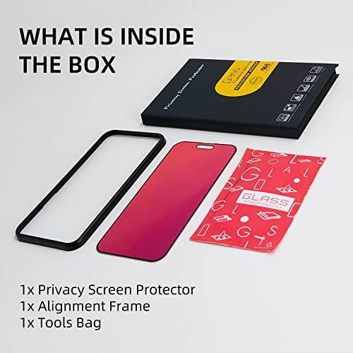 EGKimBa Privacy Screen Protector Compatible with iPhone 14 Pro Max, iPhone 16 Plus, 15 Plus, 6.7 inch Gradient Colorful Electroplated Anti-Spy Anti-Blue Light Tempered Glass - size: iPhone 14 Pro Max, 15 Plus, 16 Plus