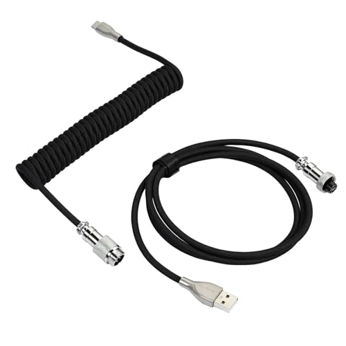 ELUTENG Mix Coiled Keyboard Cable 8k 5ft for Mechanical Gaming Keyboard