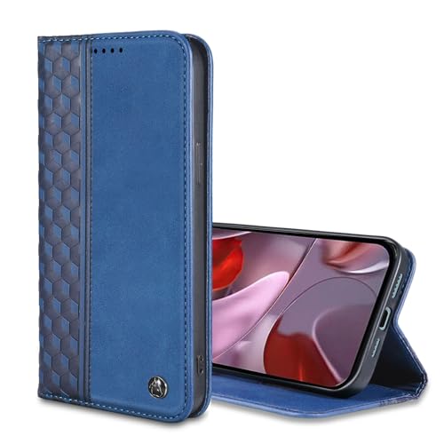 Wallet Case for Google Pixel 9A 2025 6.3 Inch - PU Leather Flip Cover with Card Holder Slots, Strong Magnetic Folio Kickstand Phone Case, Blue - color: Blue, size: google pixel 9a 6.3"