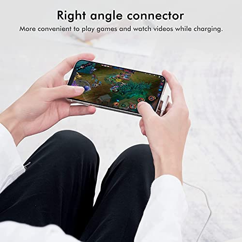 USB C to Lightning Cable 6ft 2 Pack MFi Right Angle 20W Fast Charging Cord