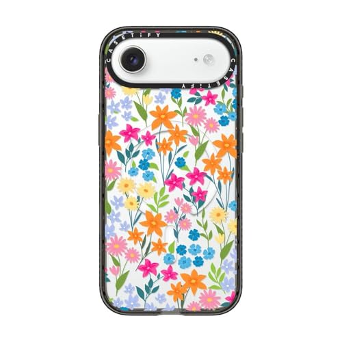 CASETiFY for iPhone Air Case - Impact Compatible with MagSafe | 8.2 ft. 4x Military Grade Drop Protection | bright spring flowers - daisy floral pattern | Black - color: 05. bright spring flowers, size: Iphone Air (6.5")