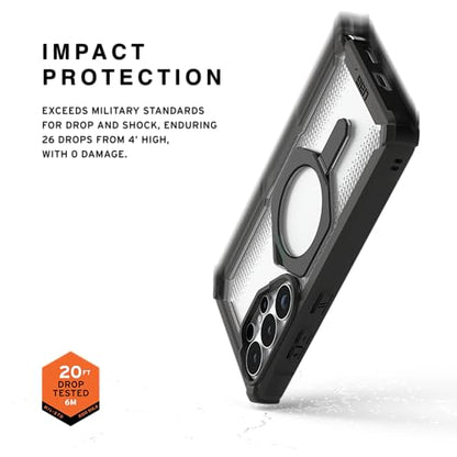 URBAN ARMOR GEAR UAG for Samsung Galaxy S26 Ultra Case 6.9" with Kickstand Plasma XTE - Magnetic Charging Compatible Transparent Rugged Military Drop Tested Protective Cover, Black/Clear - color: Plasma XTE - Black/Clear