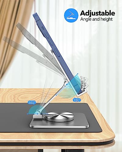 Adjustable Phone & Tablet Stand, Fits 4–9.7in Devices, Grey - color: Grey