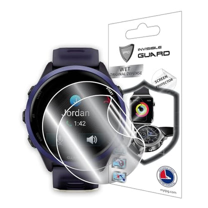 IPG for Garmin Forerunner 570-47mm Hydrogel Screen Protector (2 Units) Invisible HD Clear Film Anti Scratch Guard-Smooth/Self-Healing/Bubble for Forerunner570-47mm - size: Forerunner 570-47mm