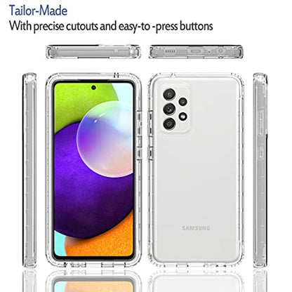 Clear Case Compatible with Galaxy A52 5G/Galaxy A52 4G, Samsung A52 5G Case for Girls Women, Cute Crystal TPU Bumper Shockproof Protective Phone Case Cover for Samsung Galaxy A52 5G (Clear)